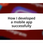 How I developed a mobile app successfully