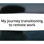 My journey transitioning to remote work