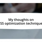My thoughts on CSS optimization techniques