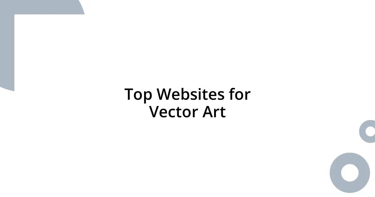 Top Websites for Vector Art
